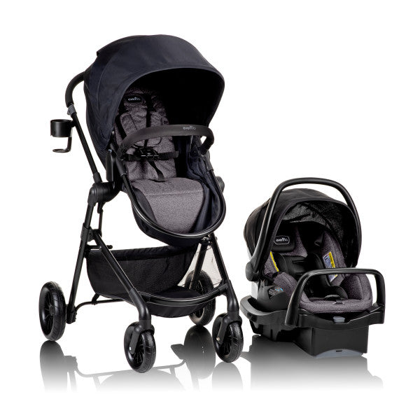 *NEW* Evenflo - Pivot Modular Travel System with LiteMax Infant Car Seat with Anti-Rebound Bar (Casual Gray)