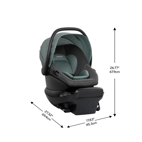 Evenflo Omni Ultra Travel System with Revolve180 LiteMax NXT Rotational Infant Car Seat - Pacific Green
