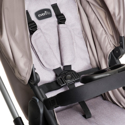 Evenflo Pivot Modular Travel System With SafeMax Car Seat - Sandstone Beige
