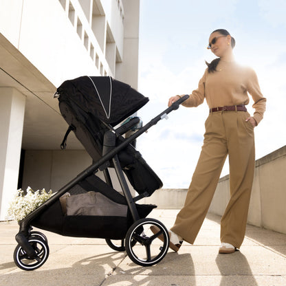 Evenflo Shyft Intuiti+ Travel System featuring Revolve180 LiteMax NXT with SensorySoothe (Dubhan Black)