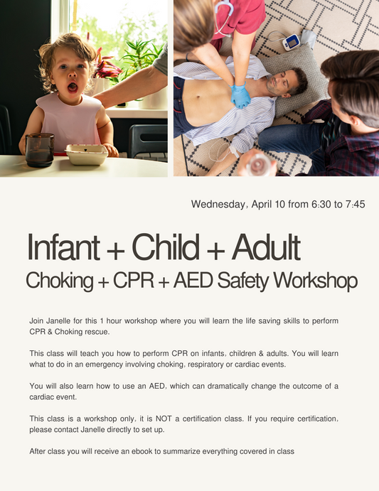 Infant + Child Safety Class Hosted by Janelle Turk - The Mama Coach