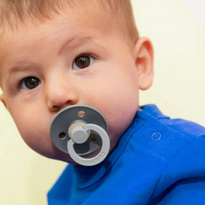 BIBS Pacifier Studio Colour 2 PACK Fusion Latex - Baby Blue Petrol Mix