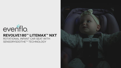 Evenflo - Evenflo Revolve180 LiteMax NXT Rotational Infant Car Seat with SensorySoothe (Quartz)
