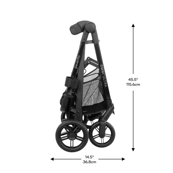 Evenflo Omni Ultra Travel System with Revolve180 LiteMax NXT Rotational Infant Car Seat - Caviar Black