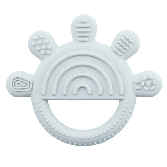 Sunflower Silicone Teether - Grey