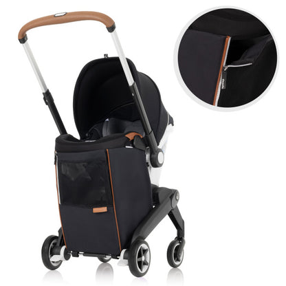 *NEW* Evenflo - Gold Shyft DualRide with Carryall Storage Infant Car Seat and Stroller Combo (Onyx Black)