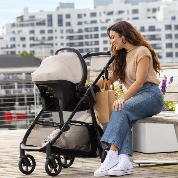 🔥 ON SALE NOW 🔥 Evenflo Omni Signature Travel System with LiteMax Infant Car Seat (Porto Black)