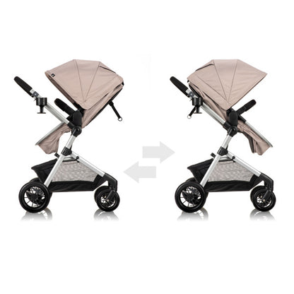 Evenflo Pivot Modular Travel System With SafeMax Car Seat - Sandstone Beige