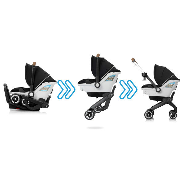 *NEW* Evenflo - Gold Shyft DualRide with Carryall Storage Infant Car Seat and Stroller Combo (Onyx Black)