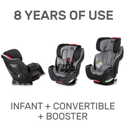 Evenflo - Symphony DLX All-in-One Convertible Car Seat (Ashland Gray)