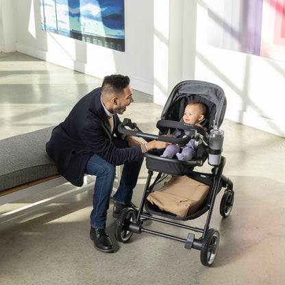 Evenflo - GOLD SensorSafe Pivot Xpand Smart Modular Travel System - Single to Double - Moonstone