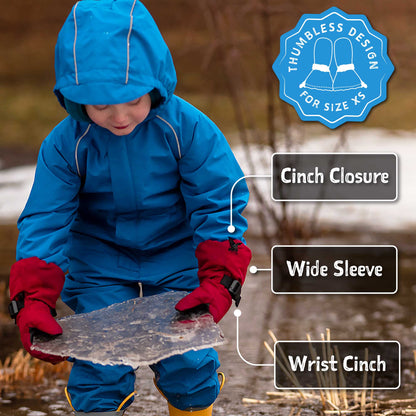 Jan + Jul - Toasty-Dry Waterproof Snow Mittens - Soft Brown