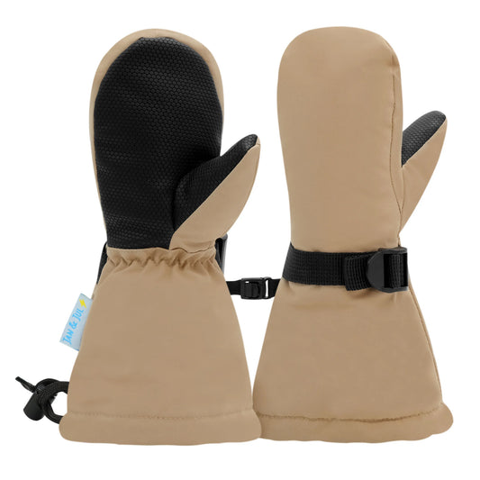 Jan + Jul - Toasty-Dry Waterproof Snow Mittens - Soft Brown