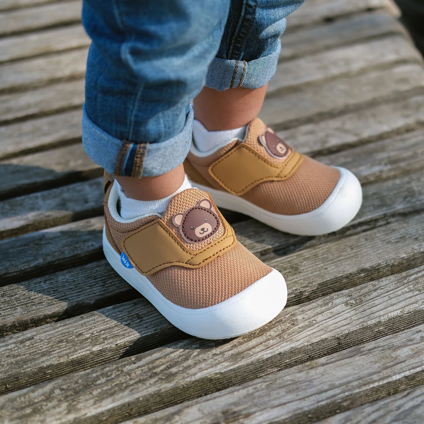 Jan + Jul - Mini-Flyer Toddler Sneakers - Brown bear