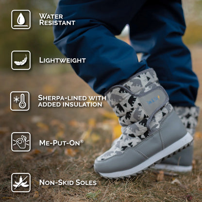 Jan + Jul - Toasty-Dry Puffy Winter Boots - Black