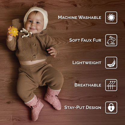 Jan + Jul - Stay Put Winter Baby Booties - Prairie Flowers