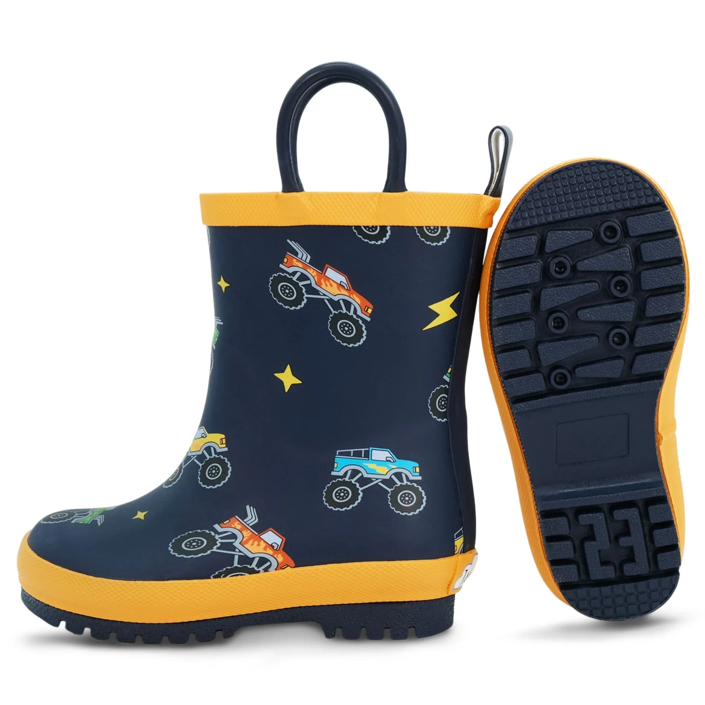 Jan + Jul - Rain Boots - Big Trucks