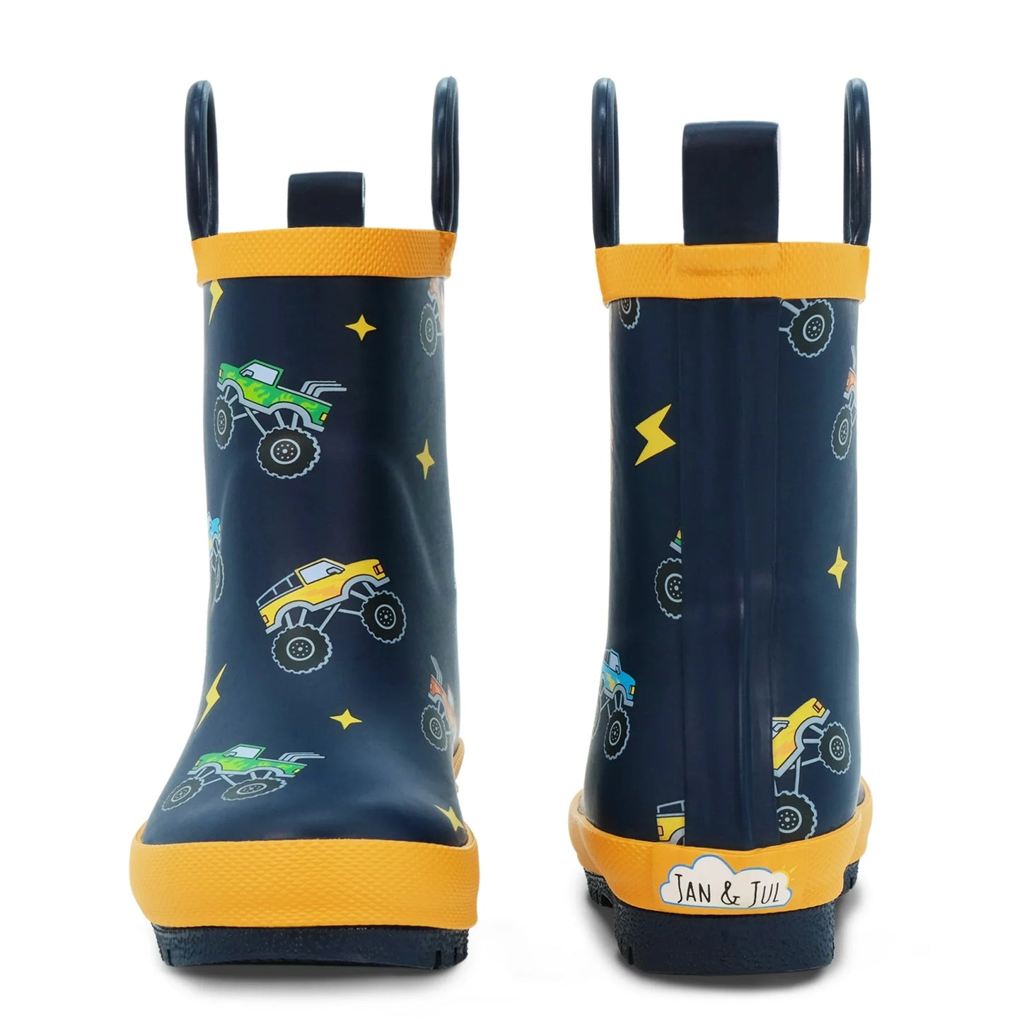 Jan + Jul - Rain Boots - Big Trucks