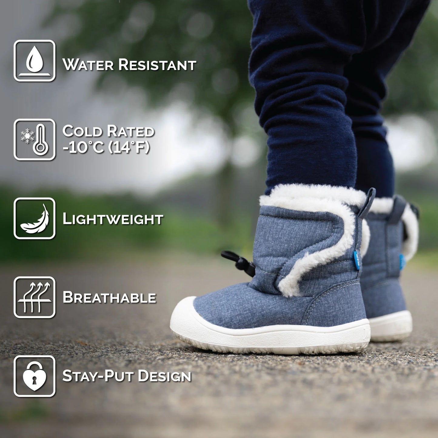 Jan + Jul - Stay Put Trail Booties - Navy Forest