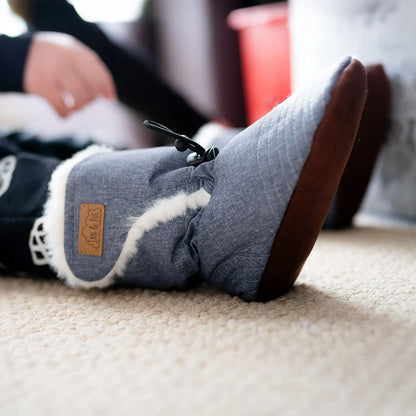 Jan + Jul - Stay Put Winter Baby Booties - Pink Rainbow