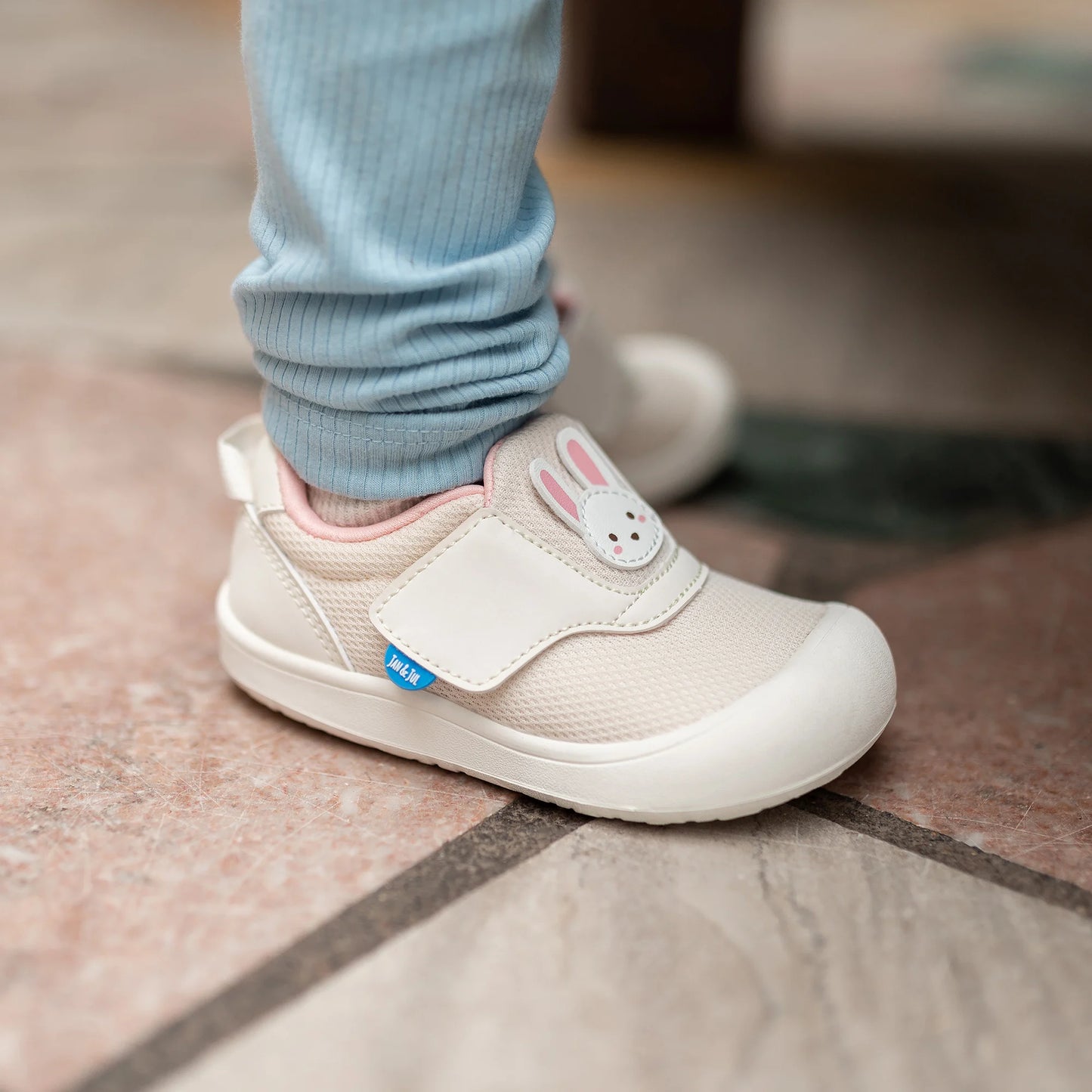 Jan + Jul - Mini-Flyer Toddler Sneakers - Cream Bunny