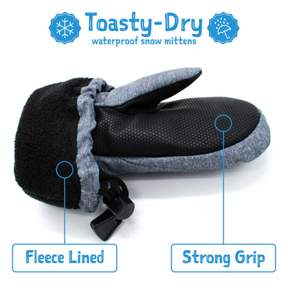 Jan + Jul - Toasty-Dry Waterproof Snow Mittens - Soft Brown