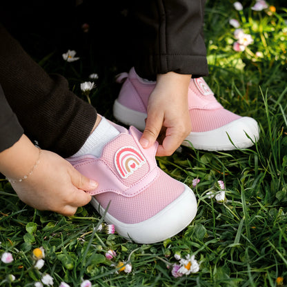 Jan + Jul - Mini-Flyer Toddler Sneakers - Pink Rainbow