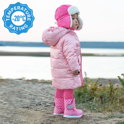 Jan + Jul - Toasty-Dry Puffy Winter Boots - Dusty Pink