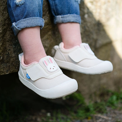 Jan + Jul - Mini-Flyer Toddler Sneakers - Cream Bunny