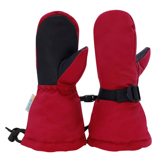 Jan + Jul - Toasty-Dry Waterproof Snow Mittens - Red