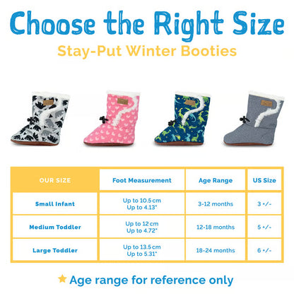 Jan + Jul - Stay Put Winter Baby Booties - Black