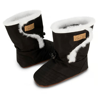 Jan + Jul - Stay Put Winter Baby Booties - Black