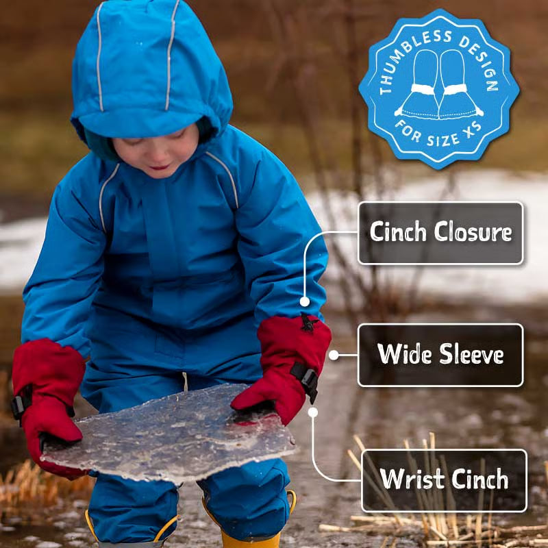 Jan + Jul - Toasty-Dry Waterproof Snow Mittens - Black