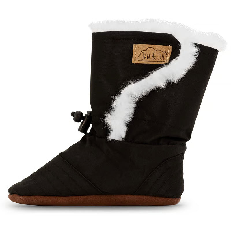 Jan + Jul - Stay Put Winter Baby Booties - Black