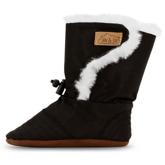 Jan + Jul - Stay Put Winter Baby Booties - Black