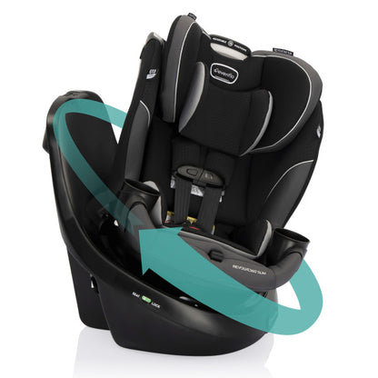 EVENFLO Revolve360 Slim 2-in-1 Rotational Car Seat (Canton Black)