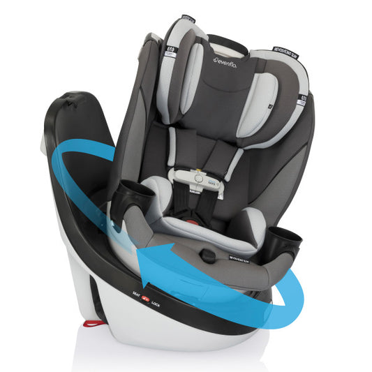 Evenflo - Gold Revolve360 Slim 2-in-1 Rotational Car Seat with SensorSafe Pearl