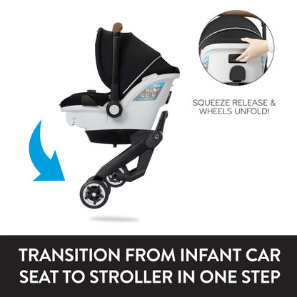 *NEW* Evenflo - Gold Shyft DualRide with Carryall Storage Infant Car Seat and Stroller Combo (Onyx Black)