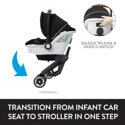 Evenflo - Gold Shyft DualRide with Carryall Storage Infant Car Seat and Stroller Combo (Onyx Black)