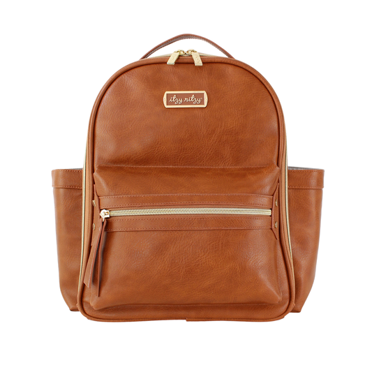 Itzy Ritzy - Cognac Itzy Mini™ Diaper Bag Backpack (7381168324786)