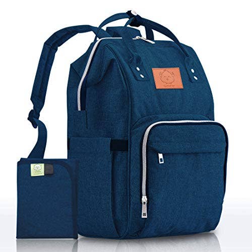 KeaBabies - KeaBabies Original Diaper Bag Backpack (Navy Blue) (7378801098930)