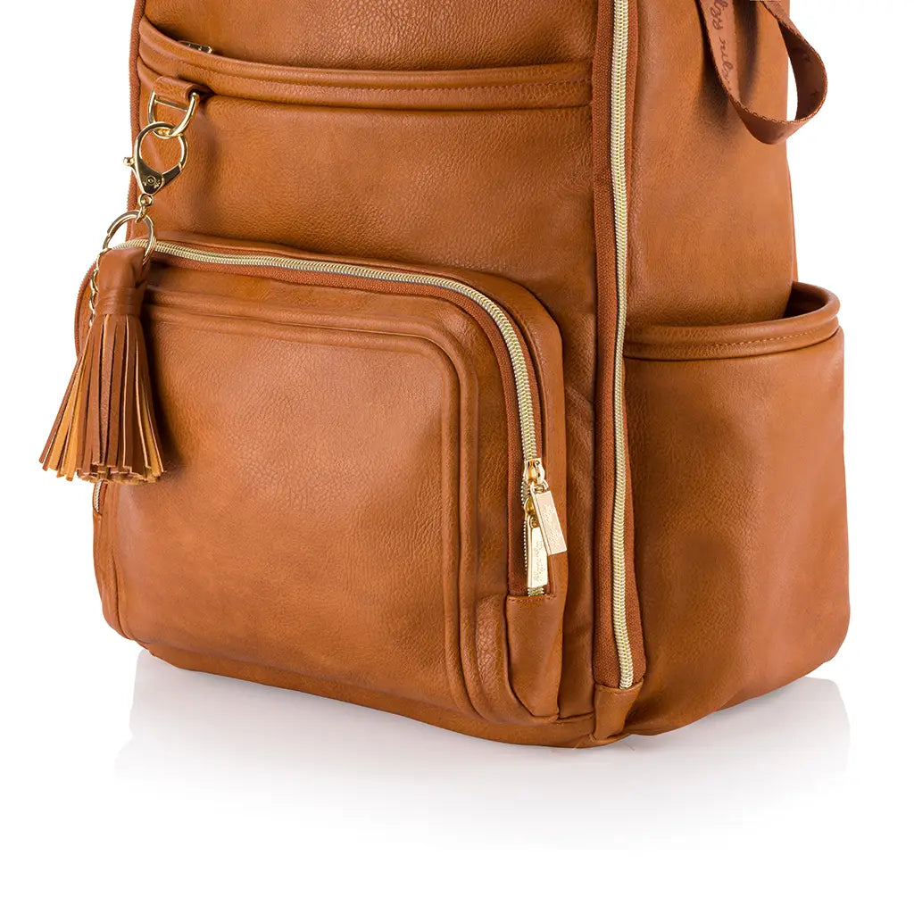 Itzy Ritzy - *NEW* Cognac Boss Plus™ Backpack Diaper Bag (7381168128178)