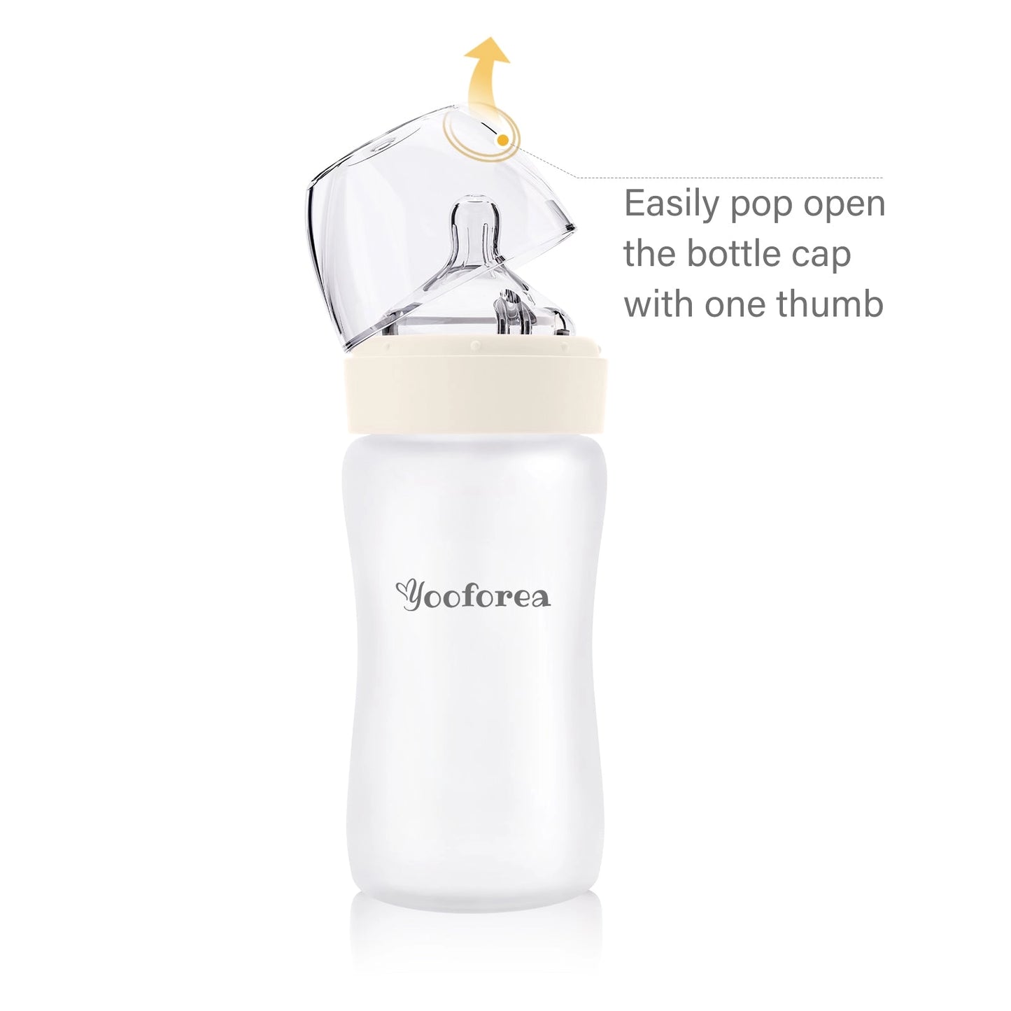 YOOFOREA - Silicone Coated Glass Baby Bottle Nursing