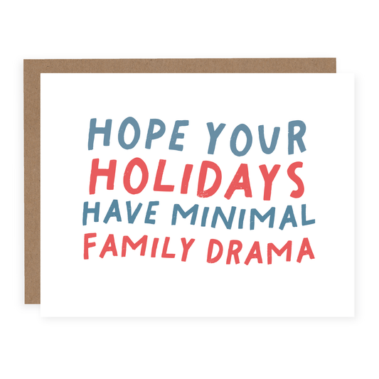 Minimal Family Drama | Funny Christmas Card: Single Card