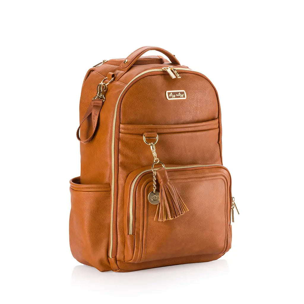 Itzy Ritzy - *NEW* Cognac Boss Plus™ Backpack Diaper Bag (7381168128178)