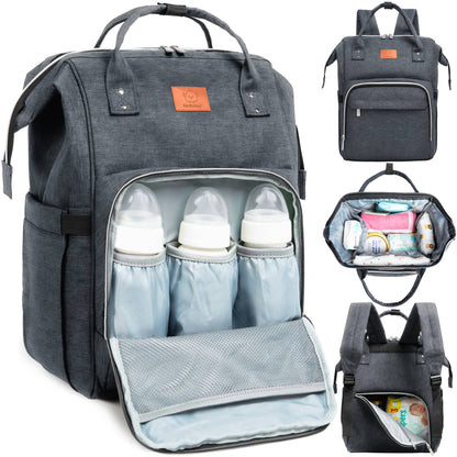 Original Diaper Bag Backpack, Baby Bags with Changing Pad: Mystic Gray