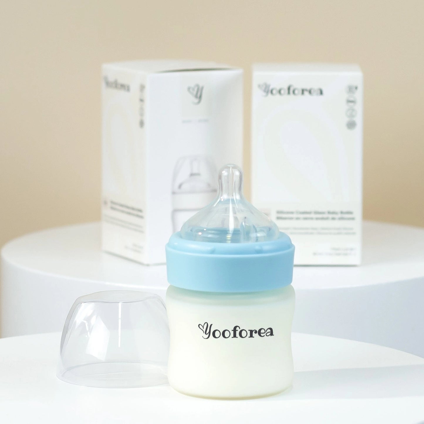 YOOFOREA - Silicone Coated Glass Baby Bottle Nursing