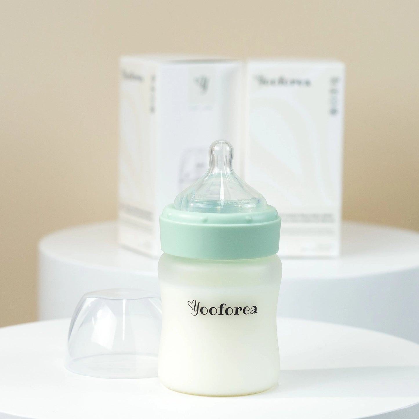 YOOFOREA - Silicone Coated Glass Baby Bottle Nursing