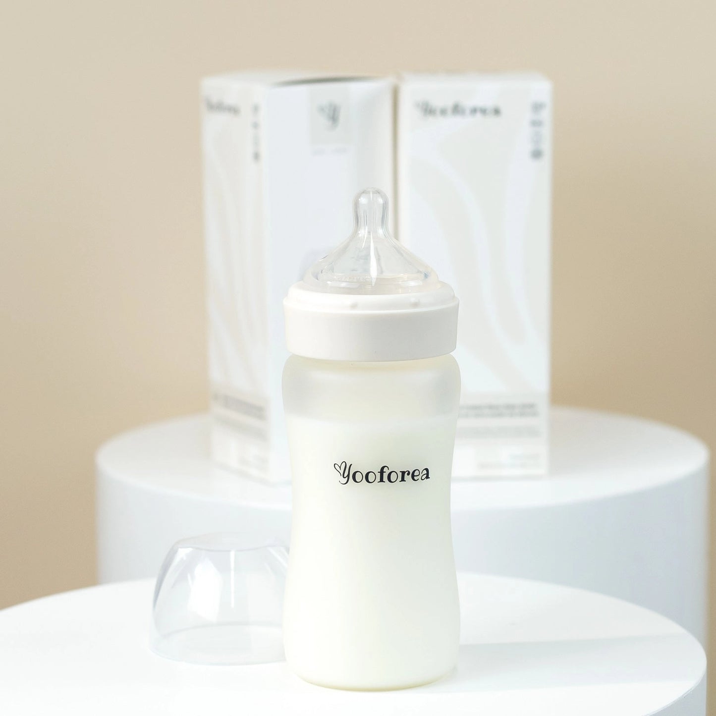 YOOFOREA - Silicone Coated Glass Baby Bottle Nursing