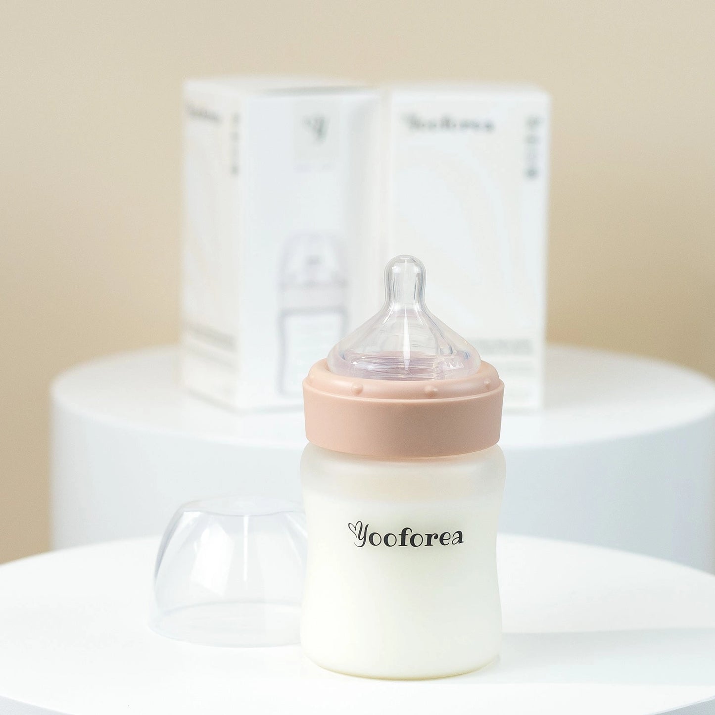 YOOFOREA - Silicone Coated Glass Baby Bottle Nursing